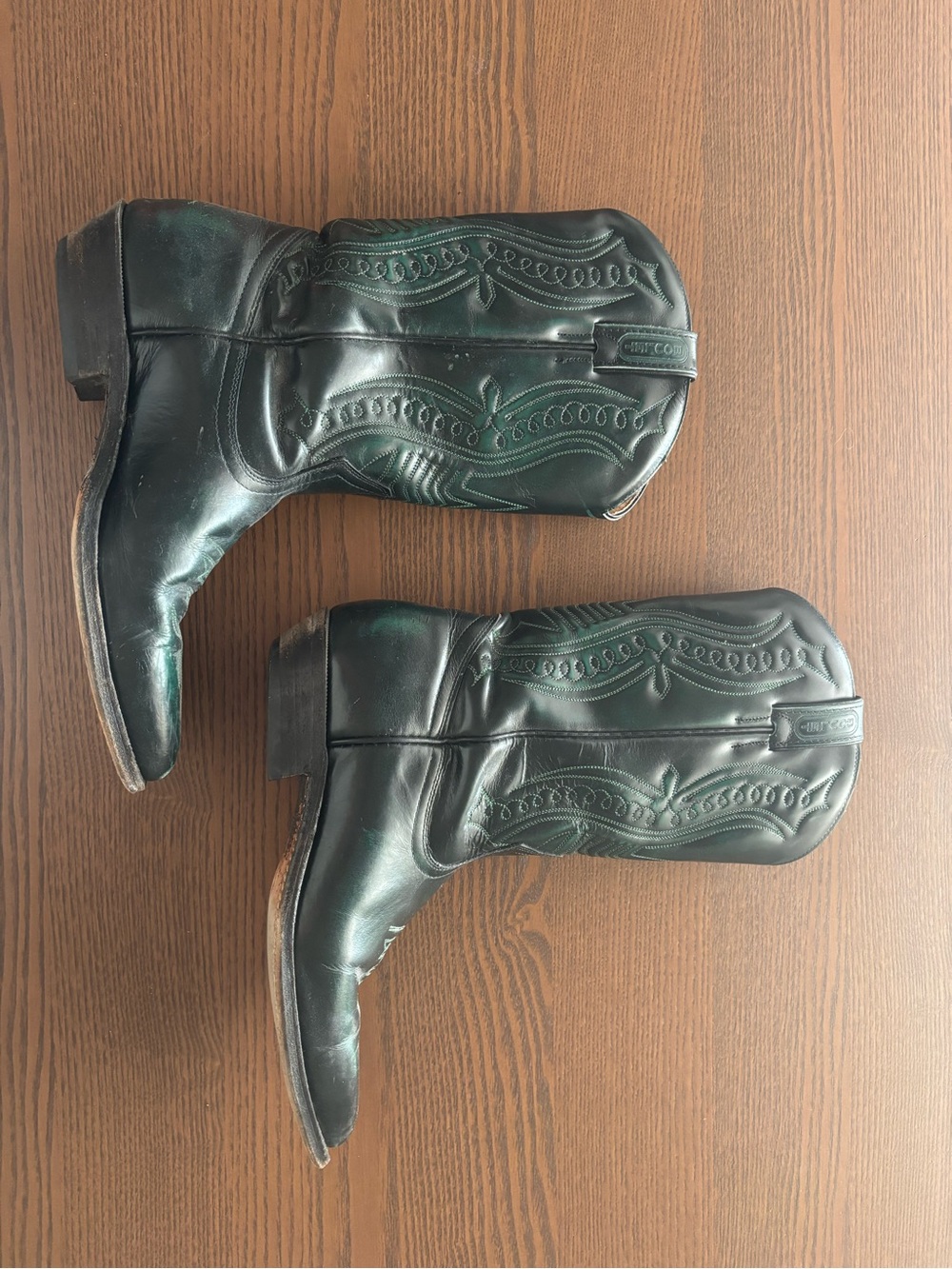 BOULET women’s green western cowboy boots size 8